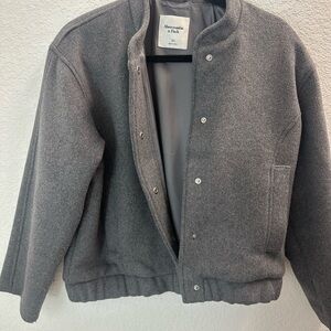 Abercrombie & Fitch Wool Blend Bomber Jacket